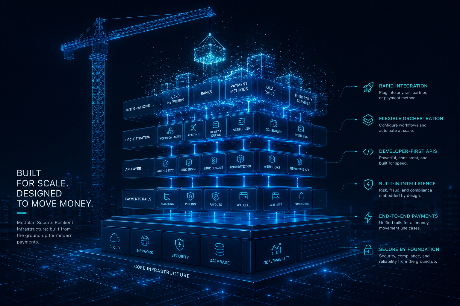 FinTech startup infrastructure build