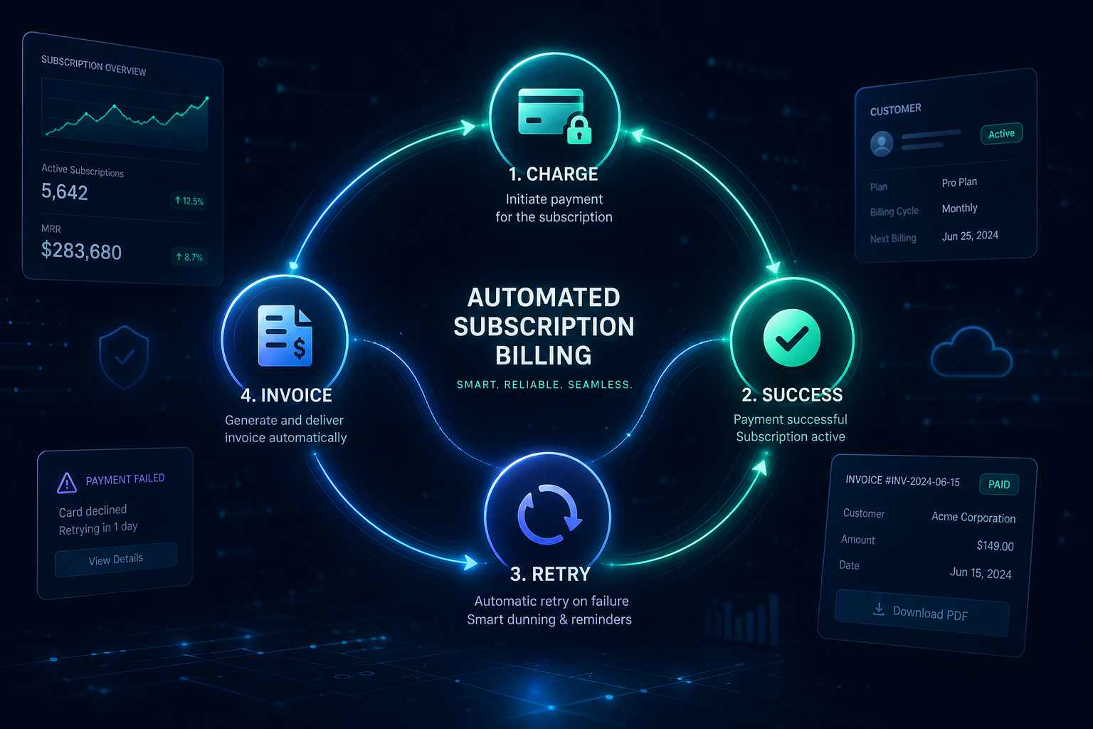 SaaS subscription billing engine