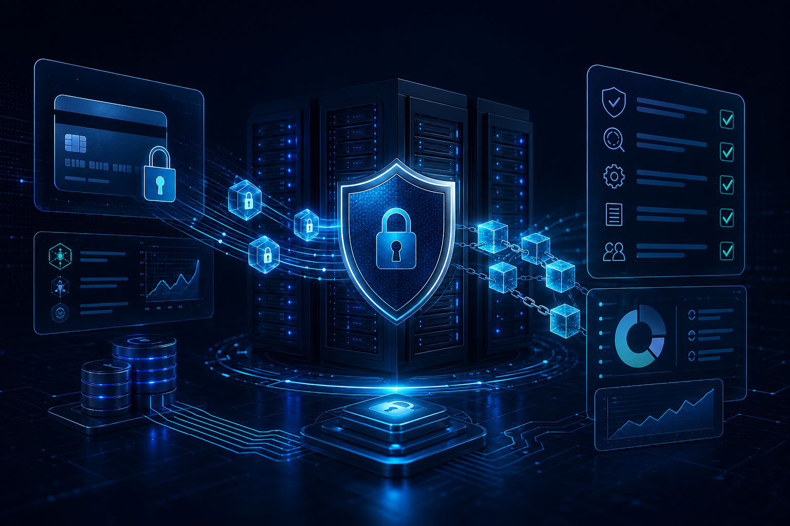 Secure payment infrastructure compliance visual